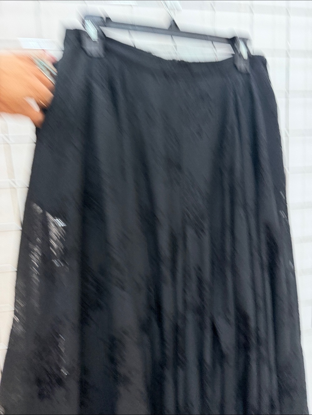 Avec Les Filles Black Floral Lace A-Line Skirt - Picture 3 of 7